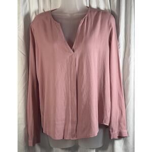 Esprit V-Neck Long Sleeves Tunic, Rose Pink, Sz: 12, 84-12